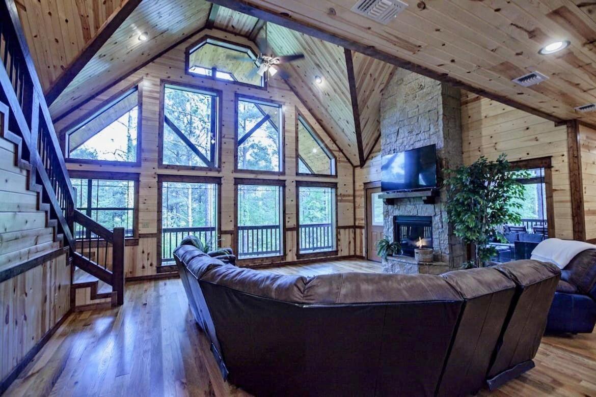 Stone Mountain Lodge 5000Sqft 6 Bed Game Room Pool Table Hot Tub Брокен-Боу Экстерьер фото